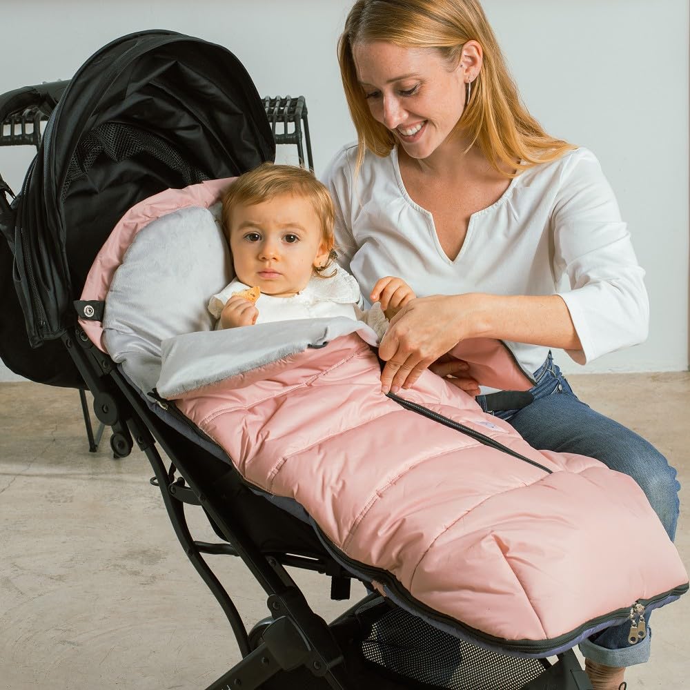 INTERBABY Universal Fusack Kinderwagen Winter Animalitos Grau  Warmer,  Abnehmbarer Wintersack Mit Reiverschluss Universal Winterfusack Babyschale