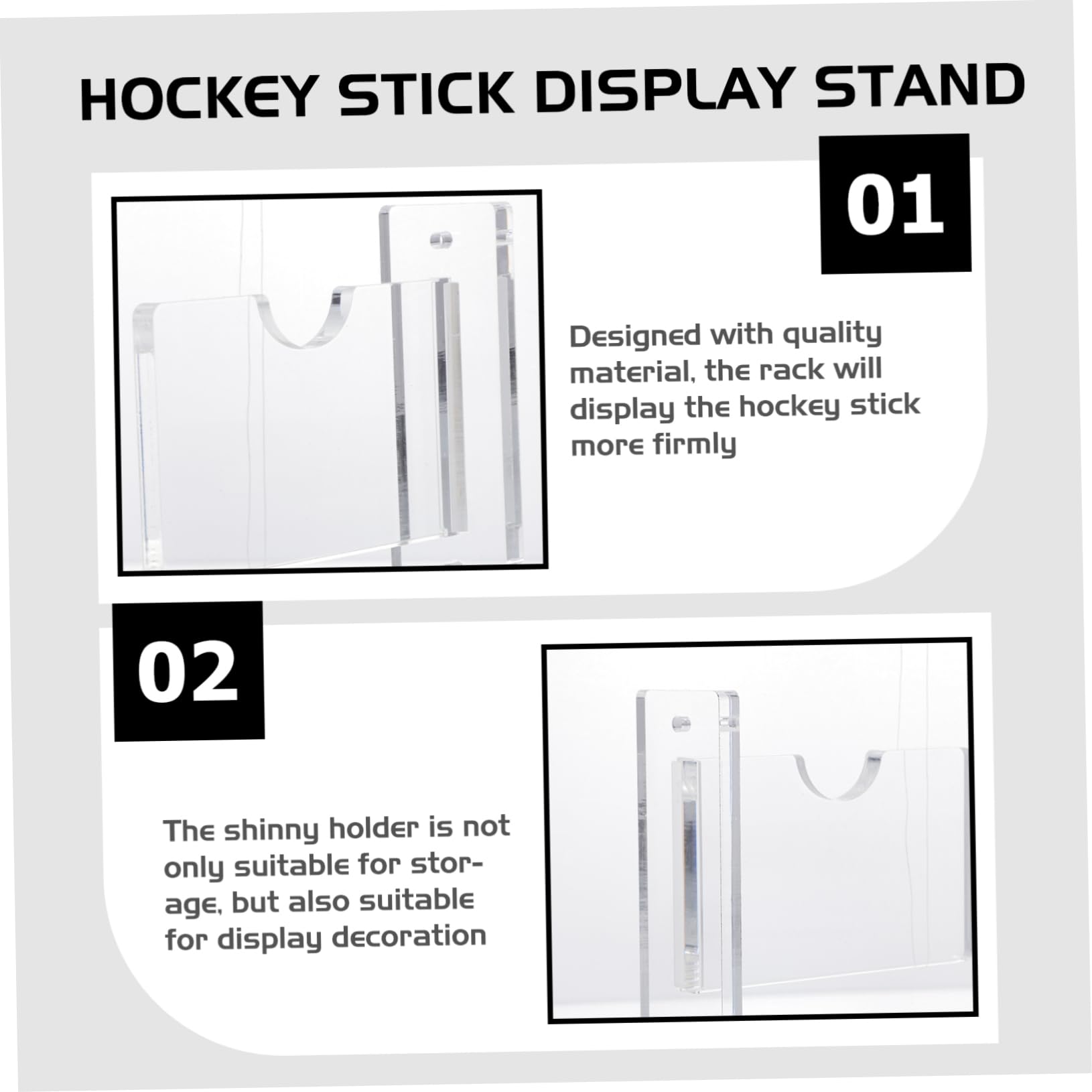 KESYOO 1Set Multipurpose Hockey Stick Hanger Mount Display for Baseball Bats Hockey Sticks Durable Bracket for Collectible Sports Equipment present for Hockey Lovers