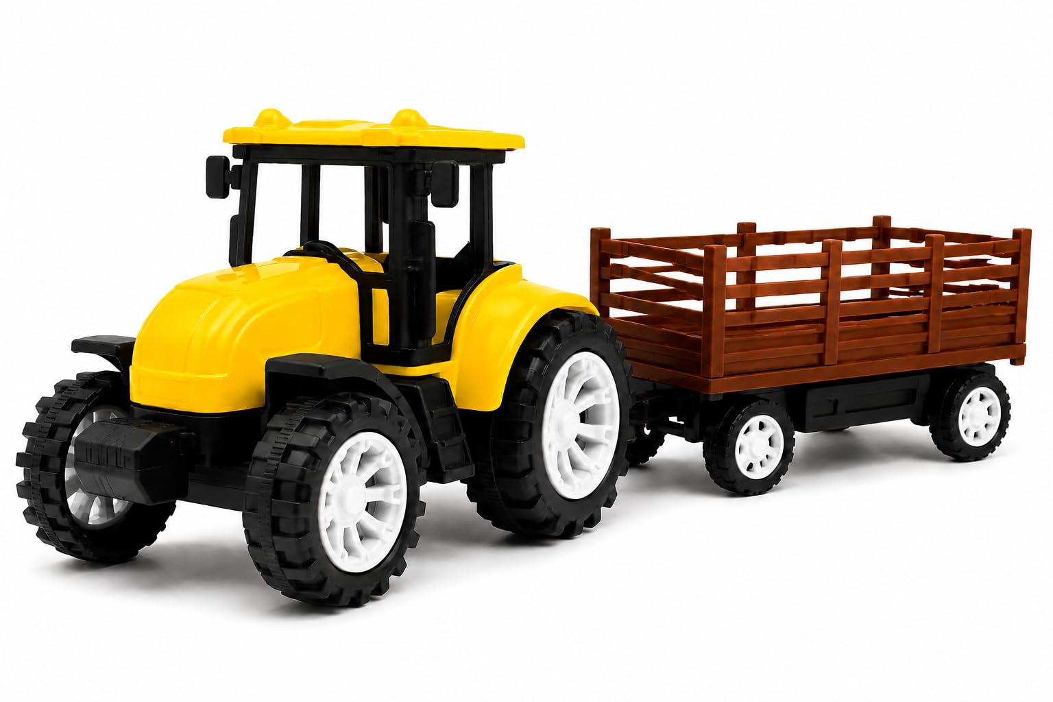 Neokiddo Toys Friction Powered Trolley Farm Tractor Toy for Kids & Toddlers/Boys & Girls (Yellow)-image-2