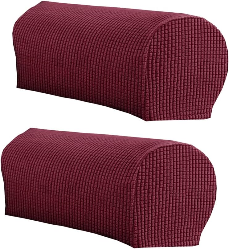 LINGXIYA Set of 2 Sofa Armrest Cover, Soft Stretch Arm