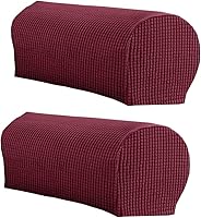 Vista 11 de LINGXIYA Juego de 2 fundas para reposabrazos de sofá, funda elástica suave para sillas, sofás reclinables, fundas protectoras para reposabrazos