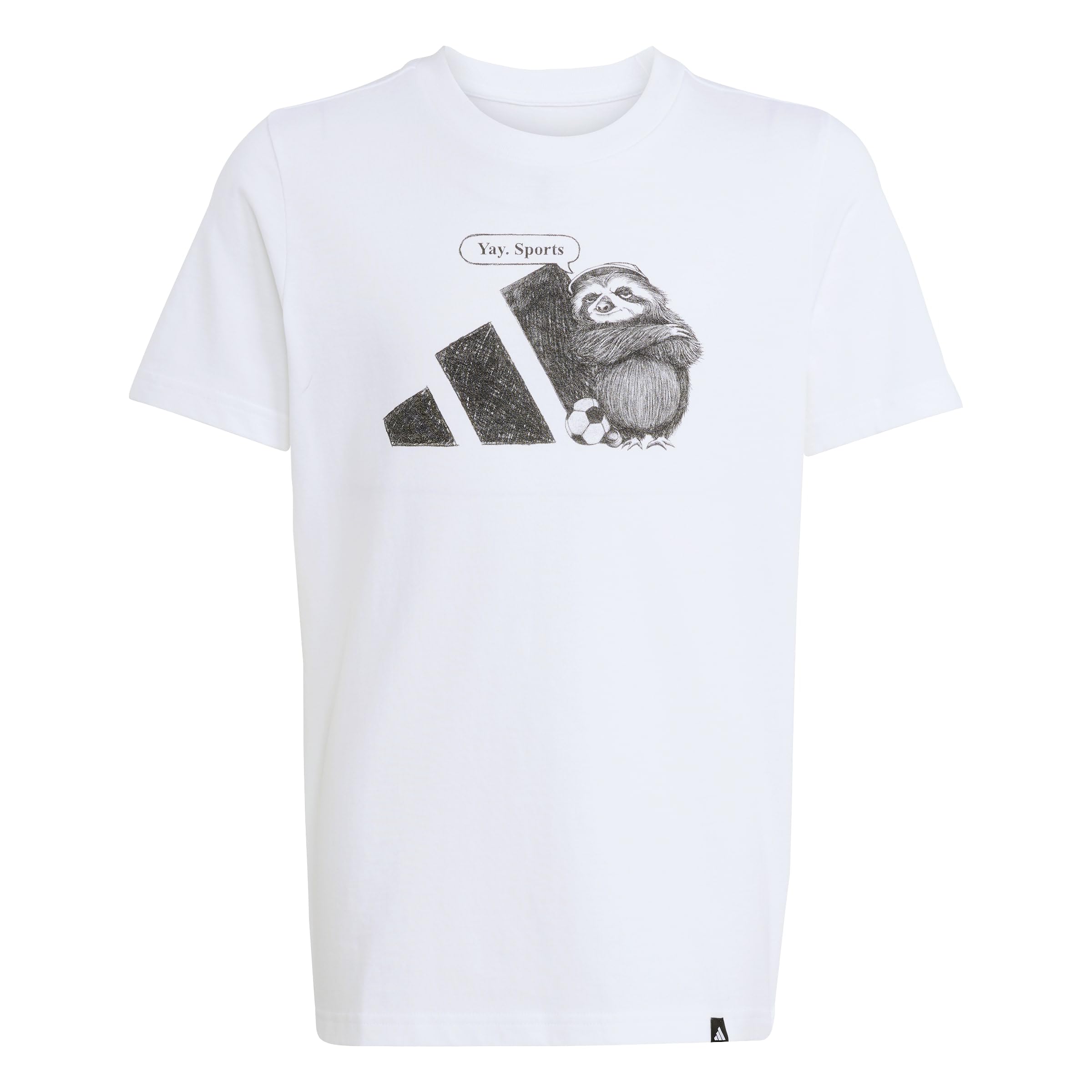 adidas Uniseks - dzieci SPORTS GRAPHIC T-SHIRT JUNIOR, white, 9-10 Years