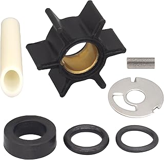 QuickMarine 89980T1 Water Pump Impeller Repair Kit for Mercury Marine 3.9-9.8 HP Outboard Motors Replacement 47-89980T1 47-89980Q1 Boat Engine