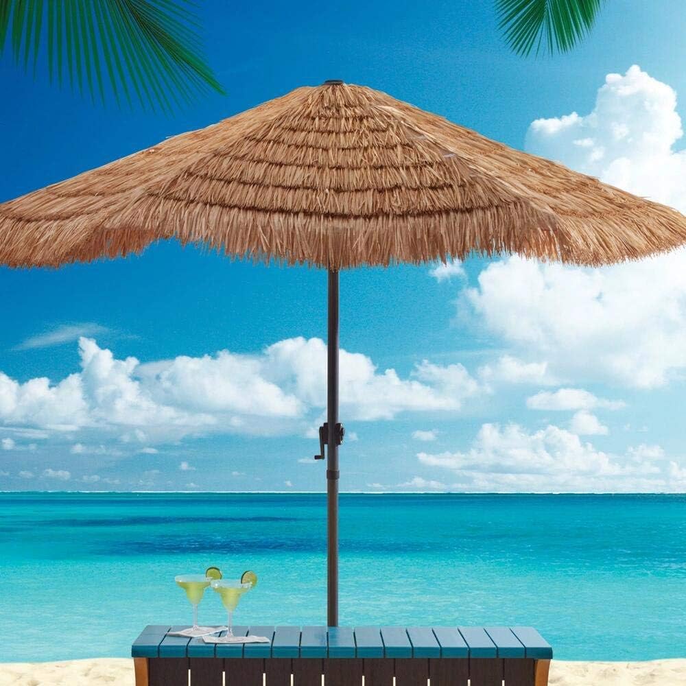 Parasol Patio Garden Beach Sun Umbrella Sunshade Parasol Thatch Parasol Garden Umbrella With Carry Bag For Beach Patio Garden Outdoor