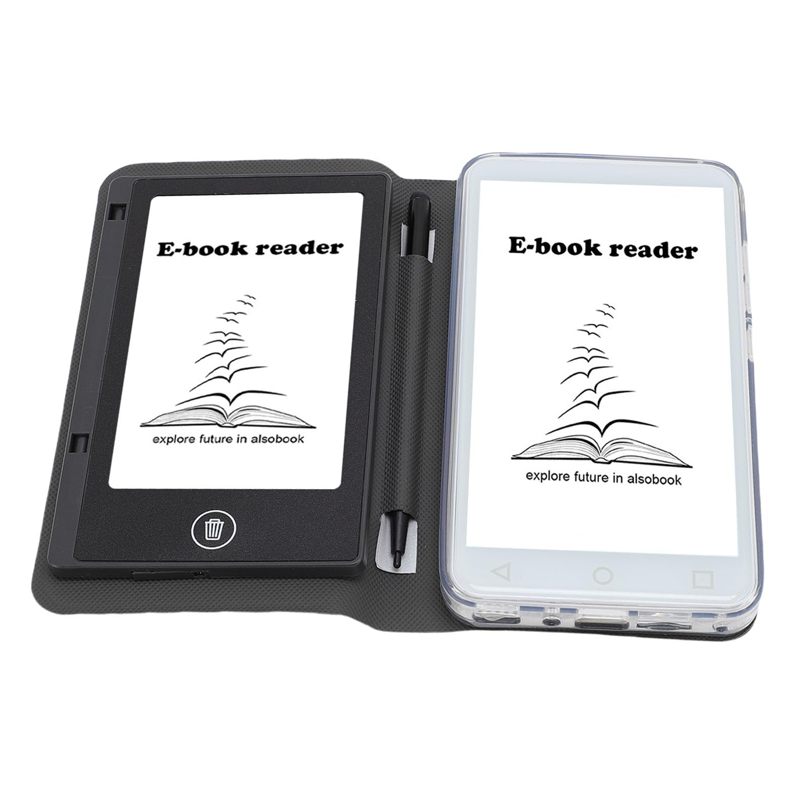 Cosiki Czytnik E-booków z 5-calowym Ekranem, Czytnik E-booków z tablicą Pisma Odręcznego, 2 GB RAM 16 GB ROM, WiFi, Bluetooth, Obsługuje Wiele Formatów Obrazu Tekstowego