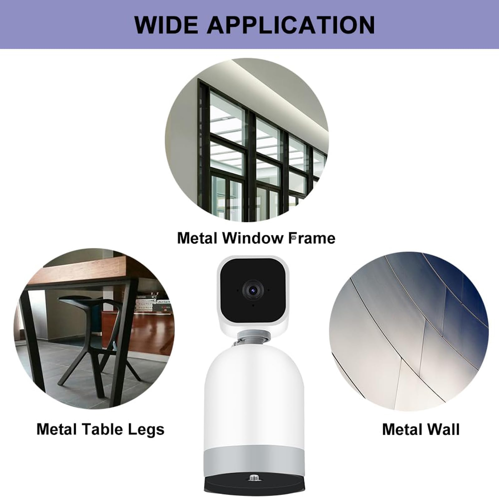 Soporte de cámara compatible con Eufy Security Indoor Cam E220, Blink Mini Pan Tilt, soporte magnético para cámara de seguridad, rosca de 1/4 pulgadas, soporte de montaje magnético sin taladrar