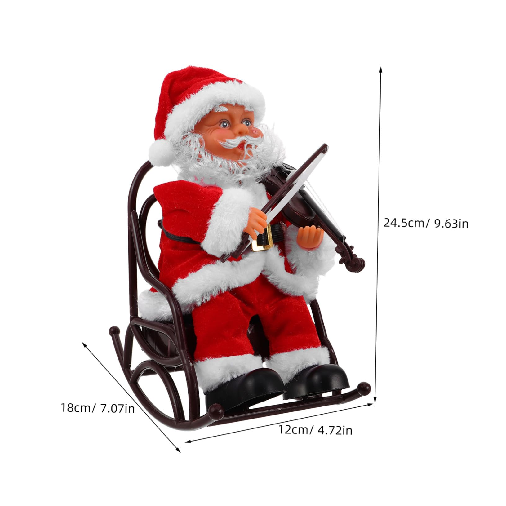 SOIMISS Juguete de Papá Noel Eléctrico Muñeco Adorable con Silla de Ruedas Juguete Decorativo Navideño para Fiestas Infantiles y Hogar Obsequio de Papá Noel