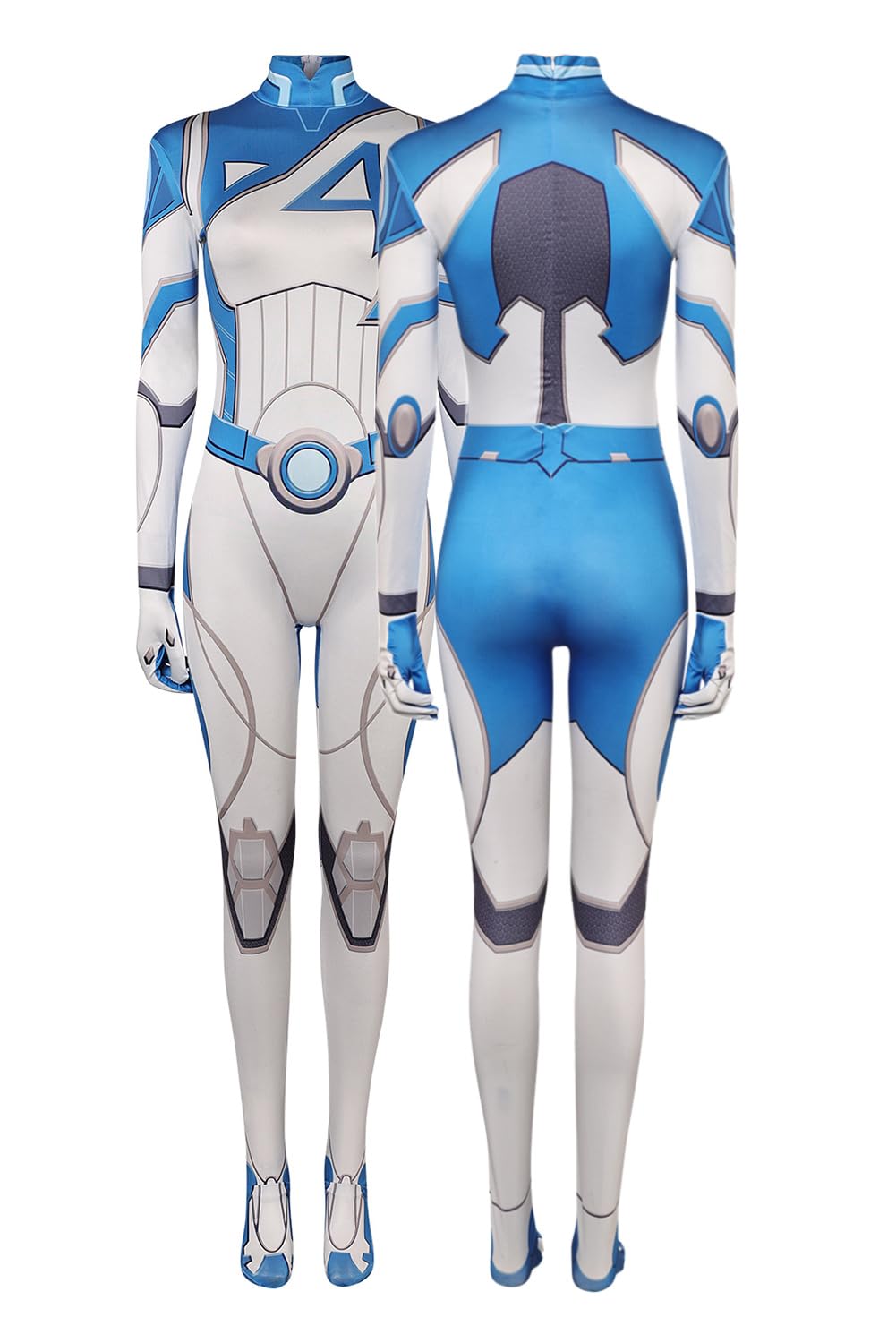 Woman Superhero Cosplay Costume Adult Women Legend Hero Jumpsuit Outfits Halloween Carnival Suit: Blue Large