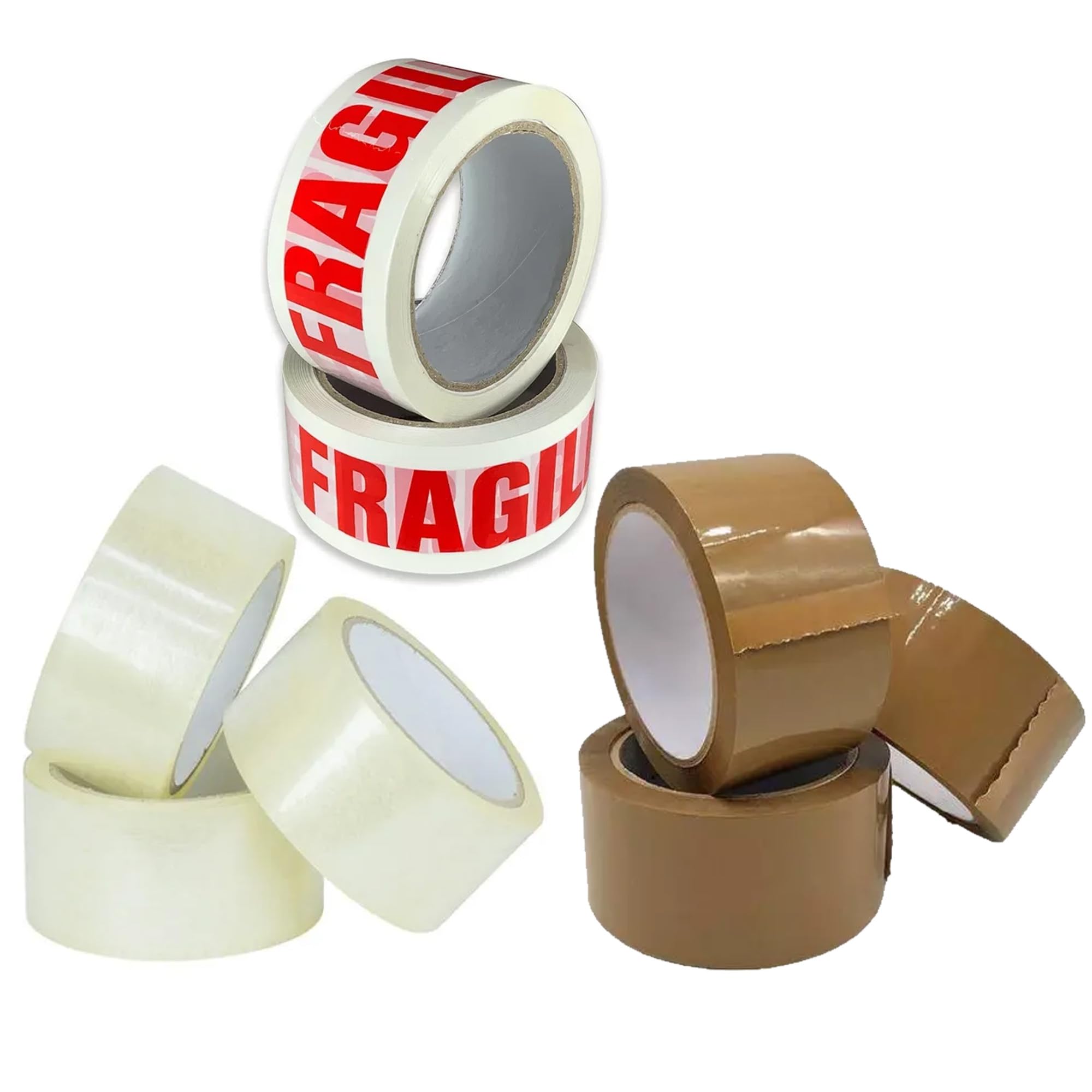 Pluto Packaging Strong Rolls Of 48mmx66m Parcel Tape