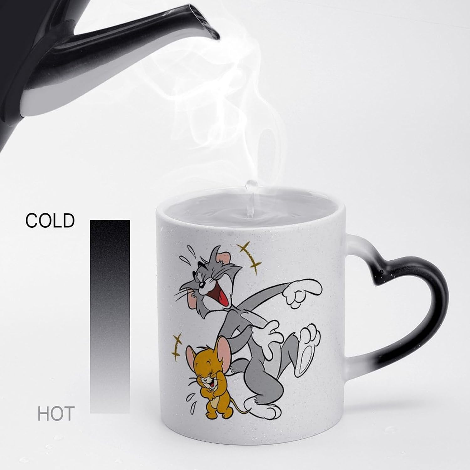 変色カップ トムとジェリー 色が変わる マグカップ 星空 熱反発コーヒーマグ カラーチェンジマグ 磁器 セラミック デザイン 温感変