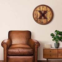 Vista 353 de The Fan-Brand NCAA Oklahoma Sooners: Faux Barrel Top Wall Clock Sports Team Bar Sign Décor - Home Man Cave, Party Decoration - Made On Demand