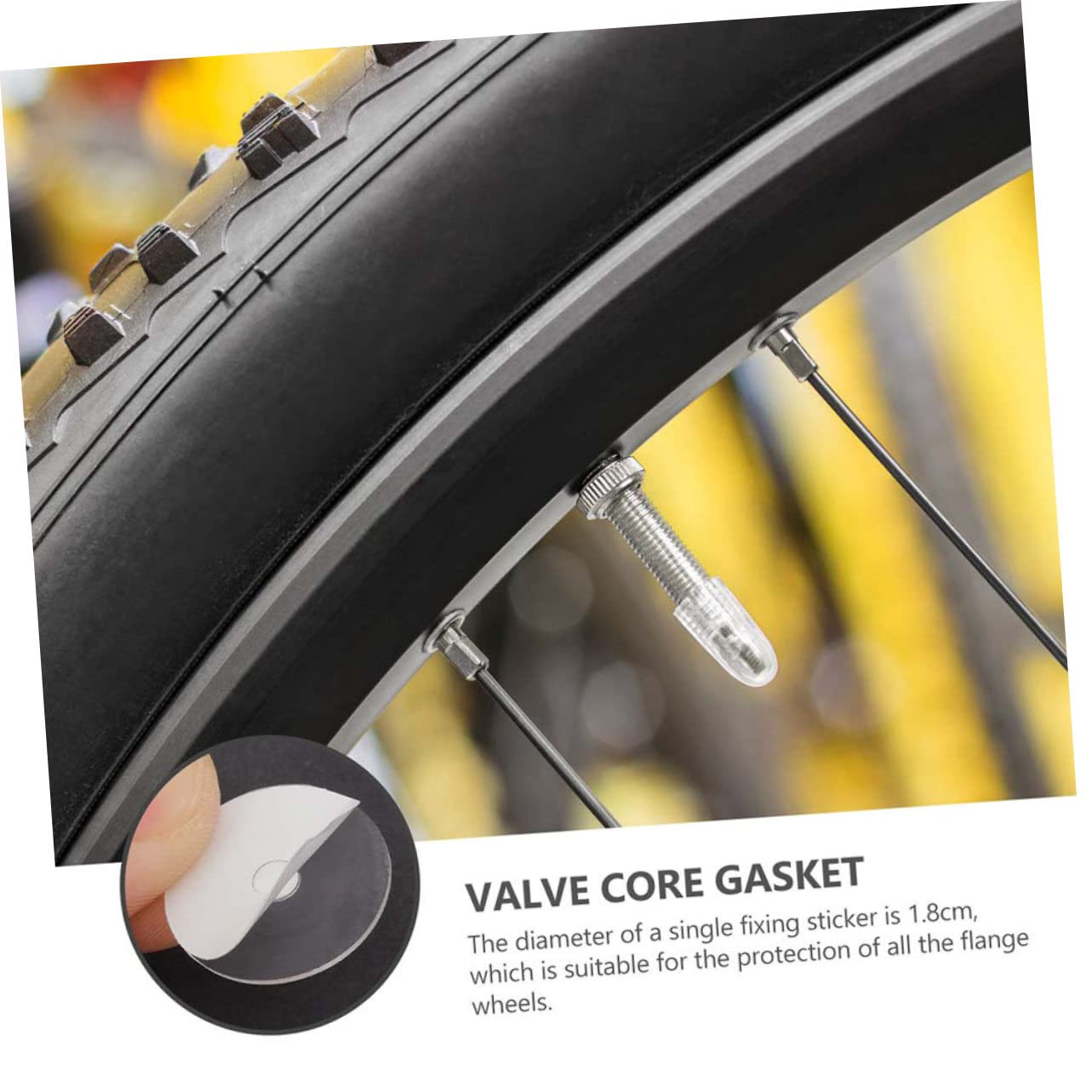 Healifty 30Pcs Mountain Bike Air Nozzle Stickers Durable Tire Gasket for Easy Repair Lightweight and Tearable Design Fits Flange Wheels Essential Mountain Bike Accessories