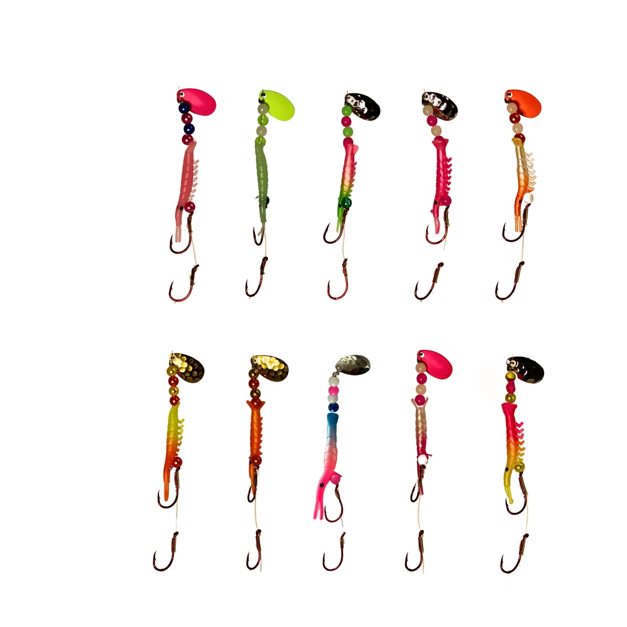 Señuelos de plástico suave para salmón y trucha Kokanee, teñidos a mano y teñidos con rayos UV, varios colores y tamaños, construcción de plástico duradero, paquete múltiple
