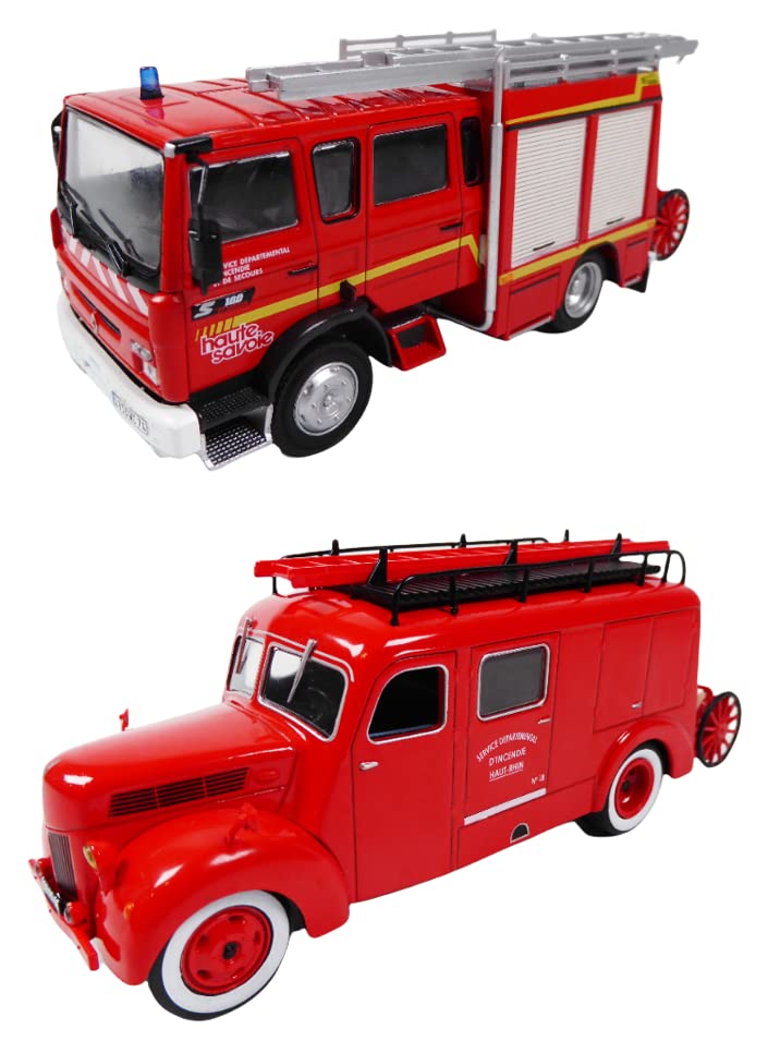 - Set of 2 1/43 fire trucks compatible with RENAULT VI S 180 + FORD F798 T / P02+P09
