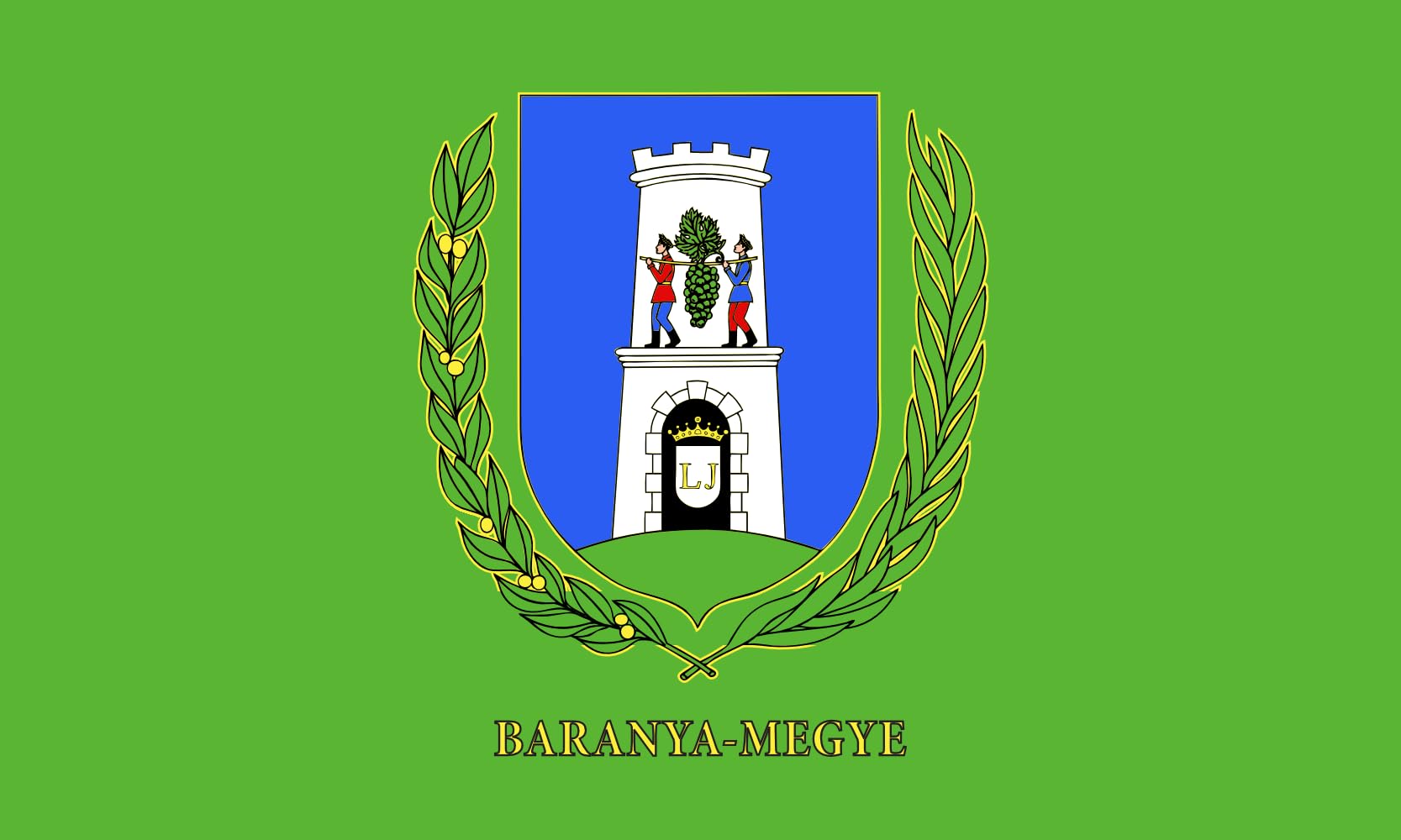 Drapeau paysage Baranya megye pour décorer vos événements culturels