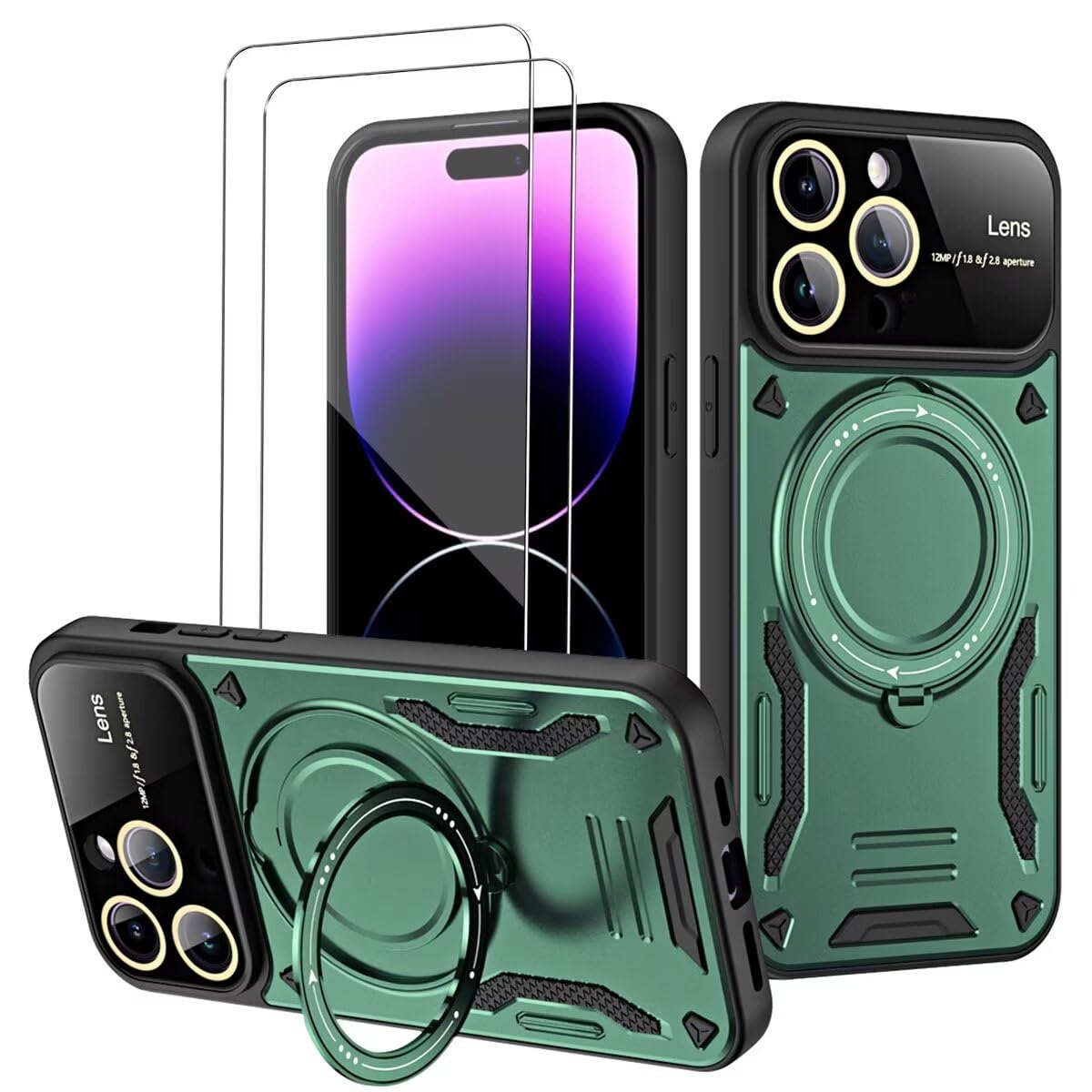 GoodcAcy Custodia Per Xiaomi 14 Pro: Cover Antiurto 360° In Silicone Morbido Con Protezione Schermo Integrata E Doppio Bumper - Nero