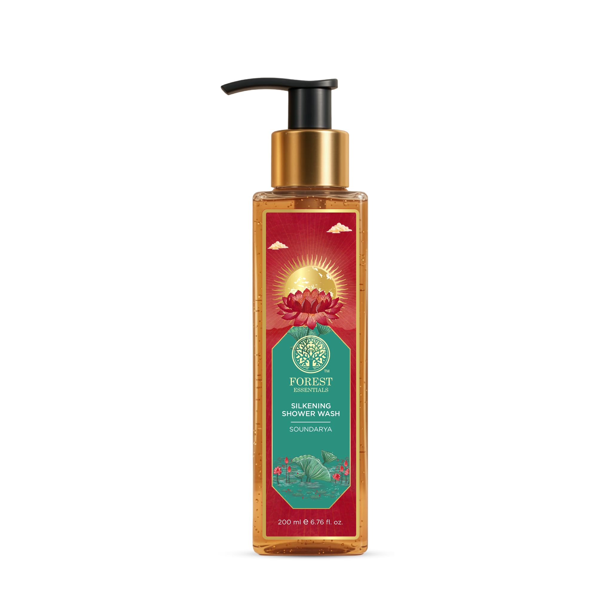 Forest Essentials Silkening Shower Wash Soundarya With 24K Gold | Natural Body Wash Enriched With Active Ingredients For Soft & Smooth Skin, For Tan Removal & Glowing Skin| Paraben & Sulphate Free Ayurvedic Body Wash | For Women & Men | 200 ml-image-30