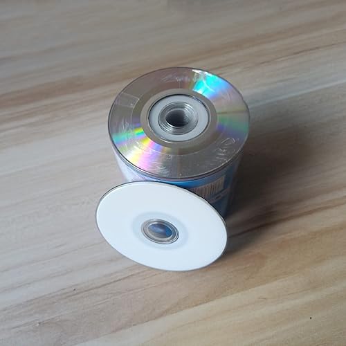 Miniatura 2 de Paquete de 50 discos DVD-R grabables de superficie blanca de 3 pulgadas, 3.1 in, para cámara de vídeo DVD, VCR de 1,4 GB30 min 1-8X (WS5201)