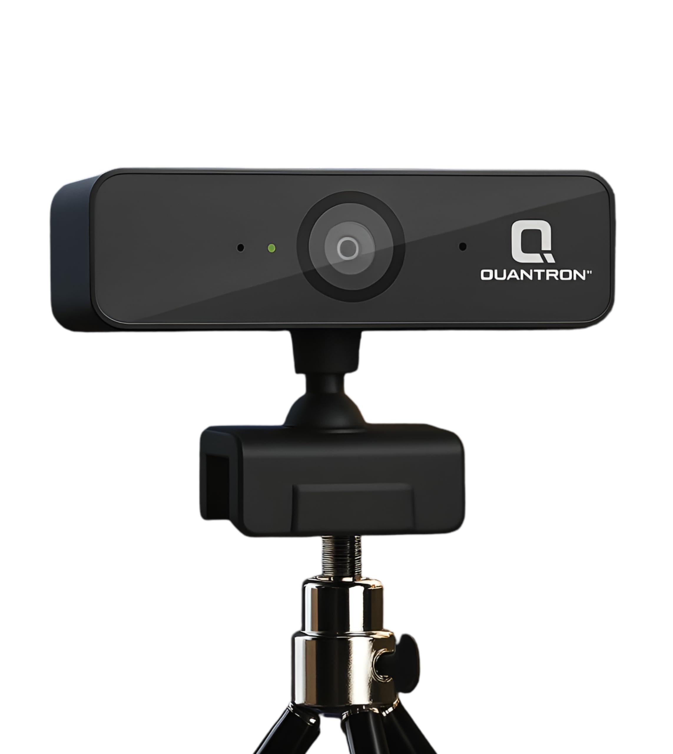 QUANTRON HD Web Camera QPC-1015 | Full HD USB Webcam with Wide-Angle Lens, Fixed Focus, Noise Cancelling Mic, Tripod Stand, 30 FPS | Plug & Play for Laptop/Desktop, Zoom, Skype, Online Classes