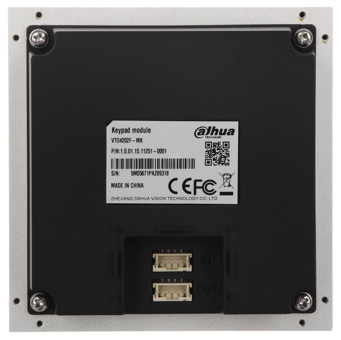 DAHUA VTO4202F-MK ESTACIÃ“N EXTERIOR MODULAR PARA VIDEOPORTERO IP CON TECLADO PARA SERIES VTO4202F-X