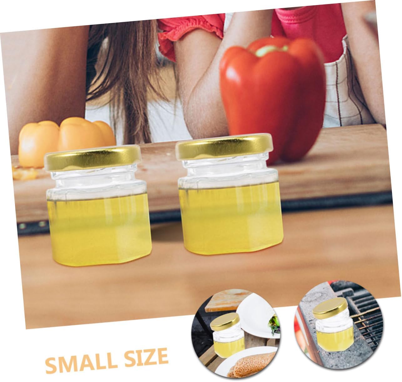 24pcs Sealed Honey Jars Lids Hexagon Food Storage Containers for Jam Honey and Preserves Reusable Pots for Kitchen Organization and