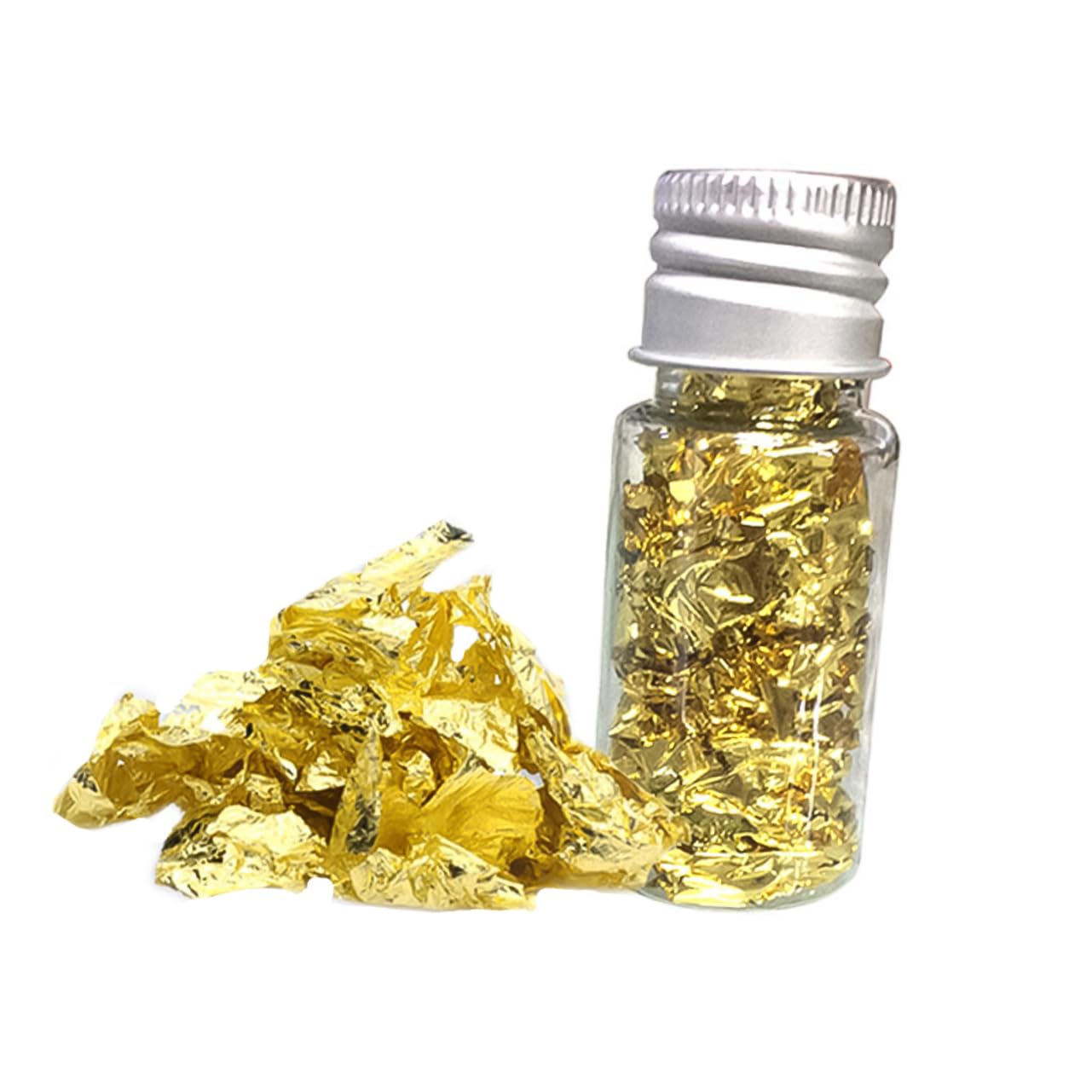 Alipis 1 Decorative Gold Foil Paper Foil Nail Glitter Gilding Flakes Metallic Nail Art Leaf Nail Art Flakes Glitter Nail Decal Edible Gold Leaf Flakes Cake Decorating Gold Trim