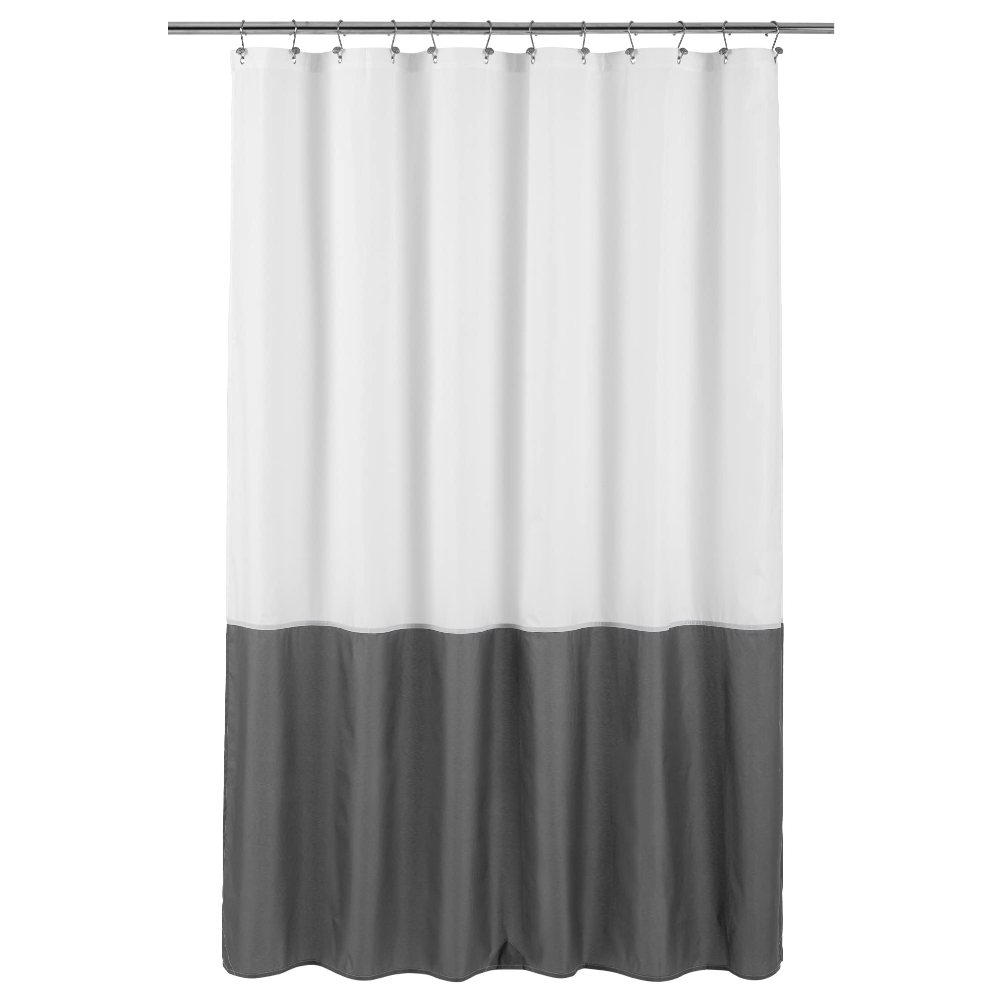 ALYVIA SPRING Waterproof Fabric Bath Liner Shower Curtain, Soft & Light-Weight Cloth Shower Liner, 3 Bottom Magnets