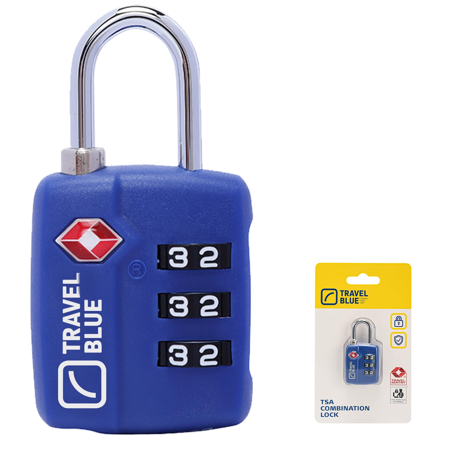 Travel Blue Blue Travel Tsa Approved Combination Suitcase Padlock – 3-Dial Padlock For Luggages, Suitcases, Backpacks & Travel Bags – Padlock With Code