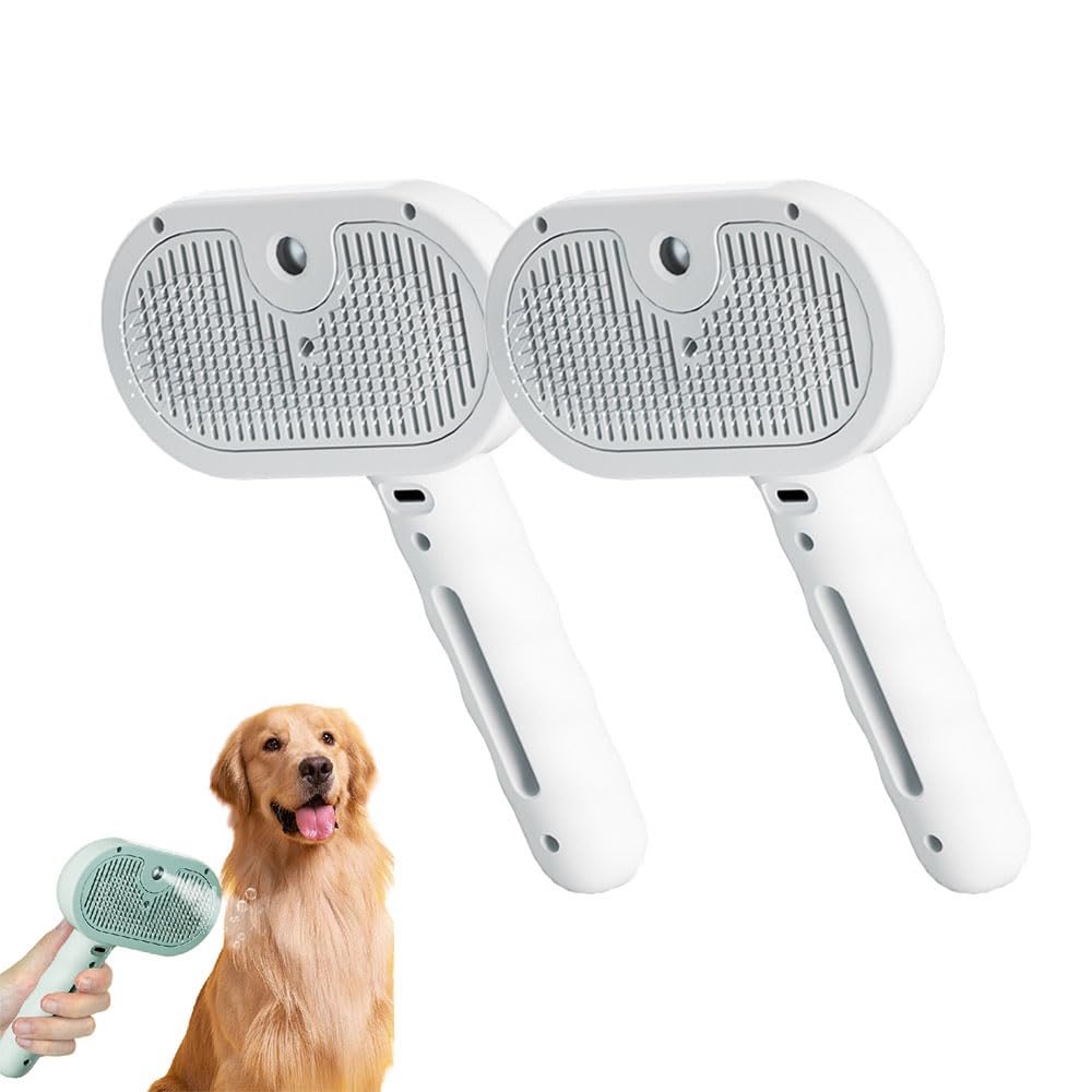 Felanis 3-in-1 Fellbürste mit Sprühnebel Katzenbürste mit Dampf Dampfbürste für Katzen und Hunde, Massage, Grooming & Haarentfernung