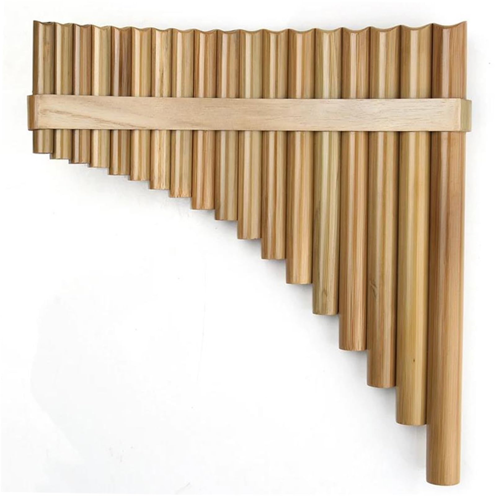 Professional Pan Flute Handmade Pan Flute For Folk Musical Instruments Brown Color Woodwind Instrument 15 Pipes(R)