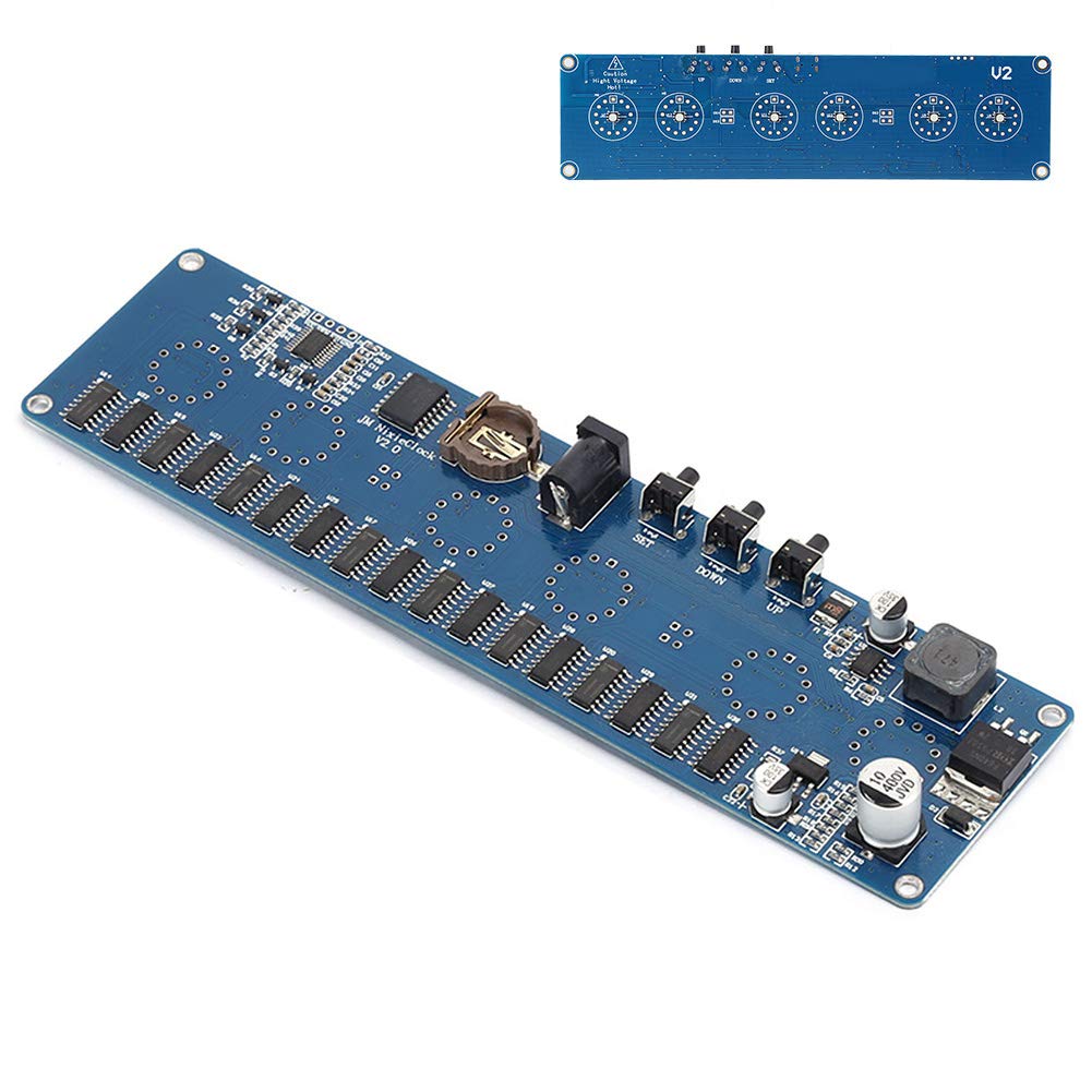 Cocoarm STM8S005 Płytka Drukowana RGB MicroUSB Płytka Zegarowa 12 V 1 A ze Zintegrowanym Sterownikiem IC Wyświetlacz Czasu 24-godzinnego i Kopia Zapasowa CR1220 dla Użytkowników Zegarów LED DIY