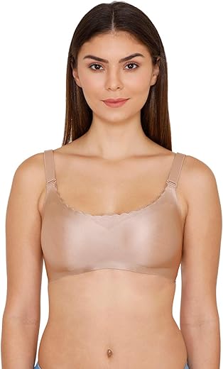 Zivame Women's Seamless Padded Non Wired Bra (ZI010170M8ENUDE_Beige_32C)