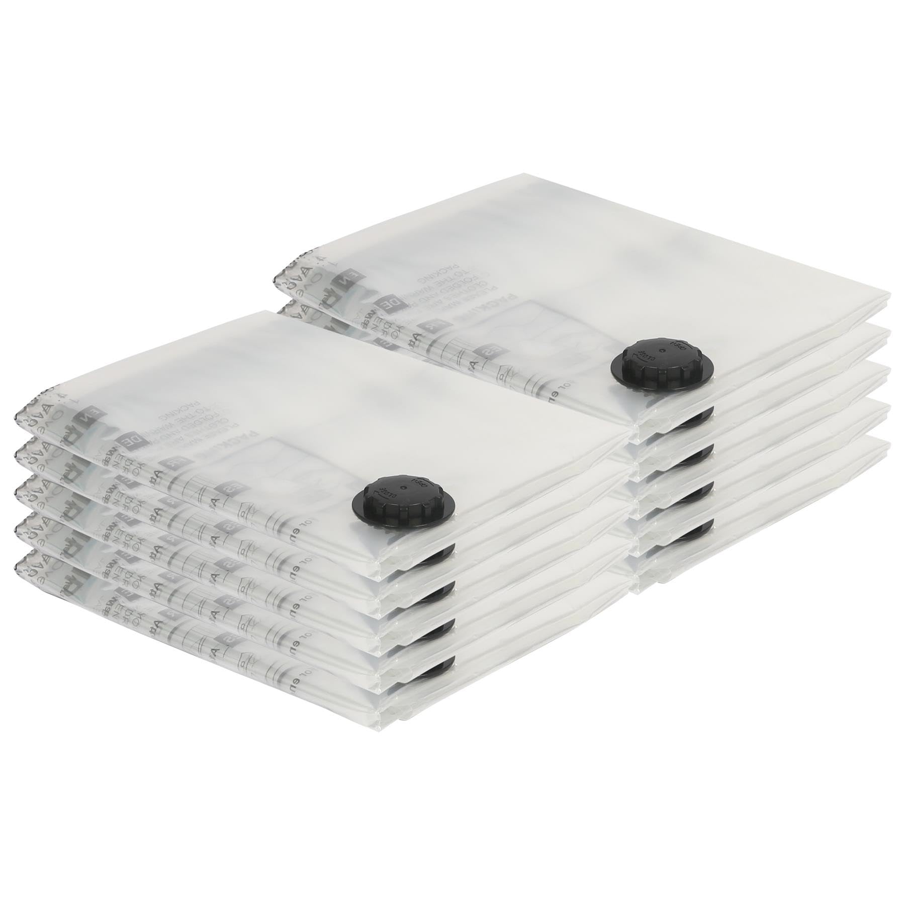 Harbour Housewares 10X Vacuum Storage BagsXl (90 X 120Cm)Reusable Clothes Suction Space Saver Organiser Zip Lock Luggage Bag