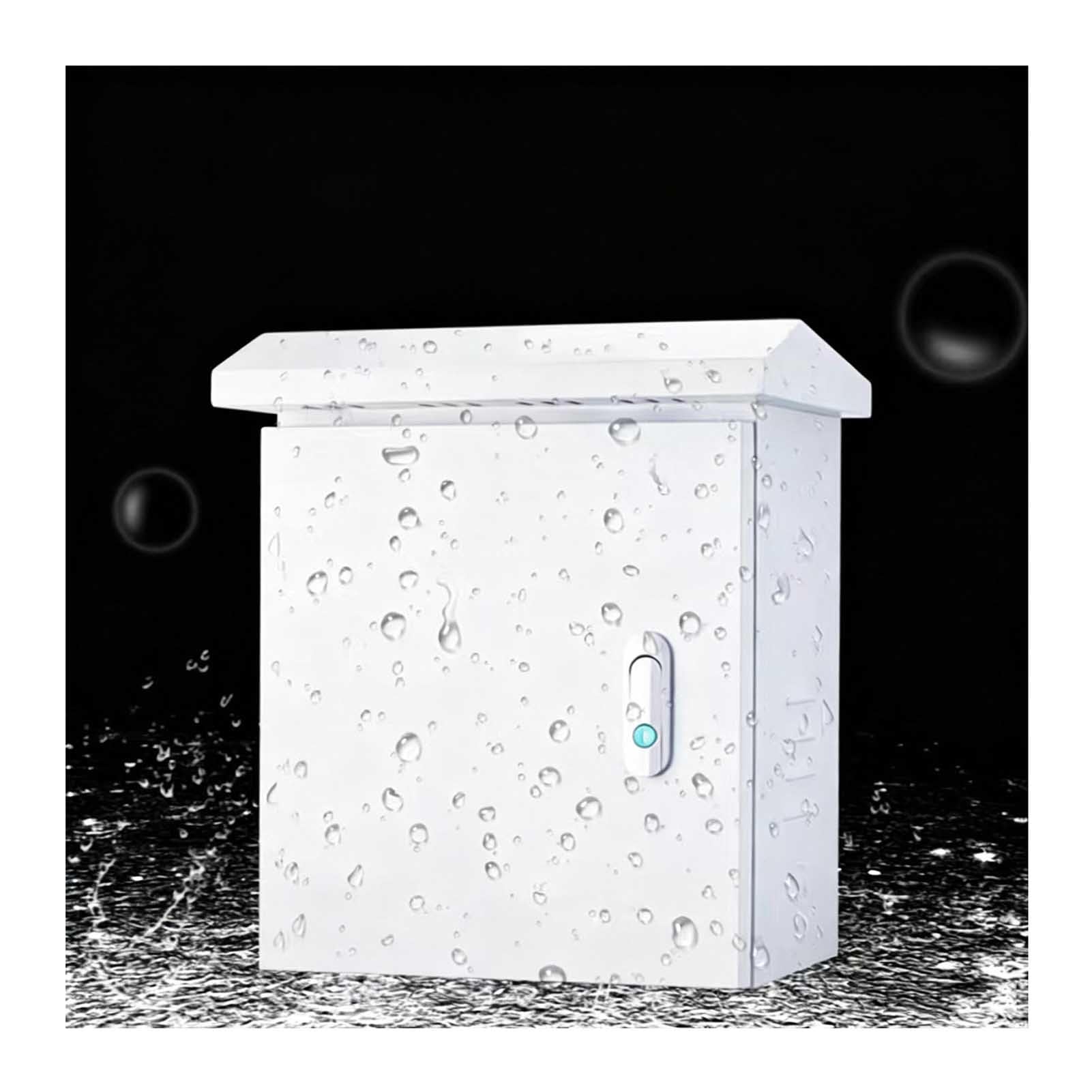 Cuadro Eléctrico Exterior Acero Inoxidable 304, Caja Conexiones Estanca con Tejado, Instalación Pared Poste(25X16X30CM)