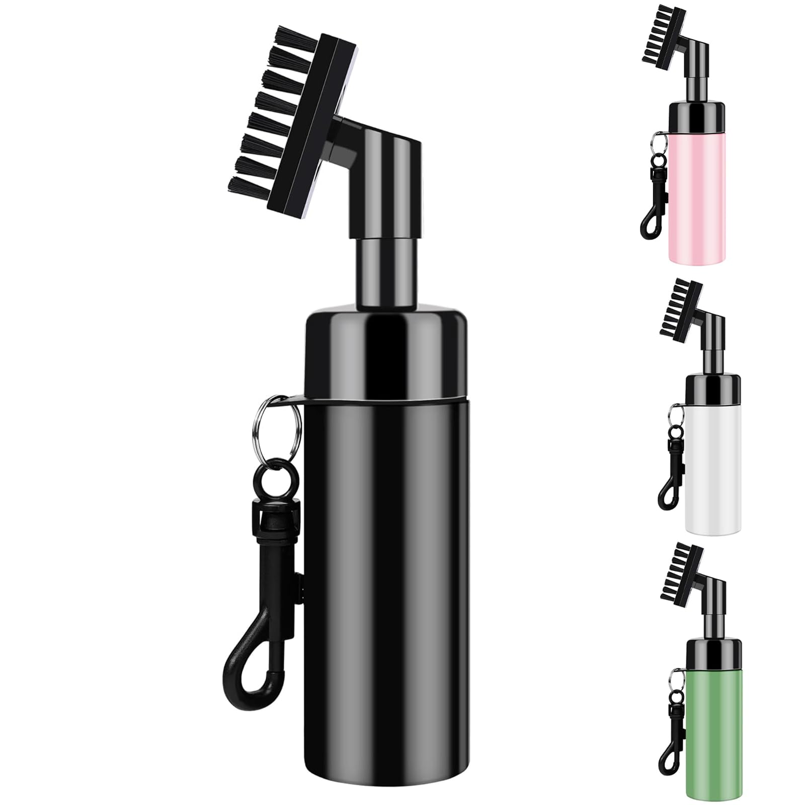 Golf Club Brush Groove Cleaner with Built-in Water Spray and Hook, Groove Cleaning Brush for Golf Ball Club Wet Scrub, Ball Cleaner with Extrusion Water Bottle, Gift for Men