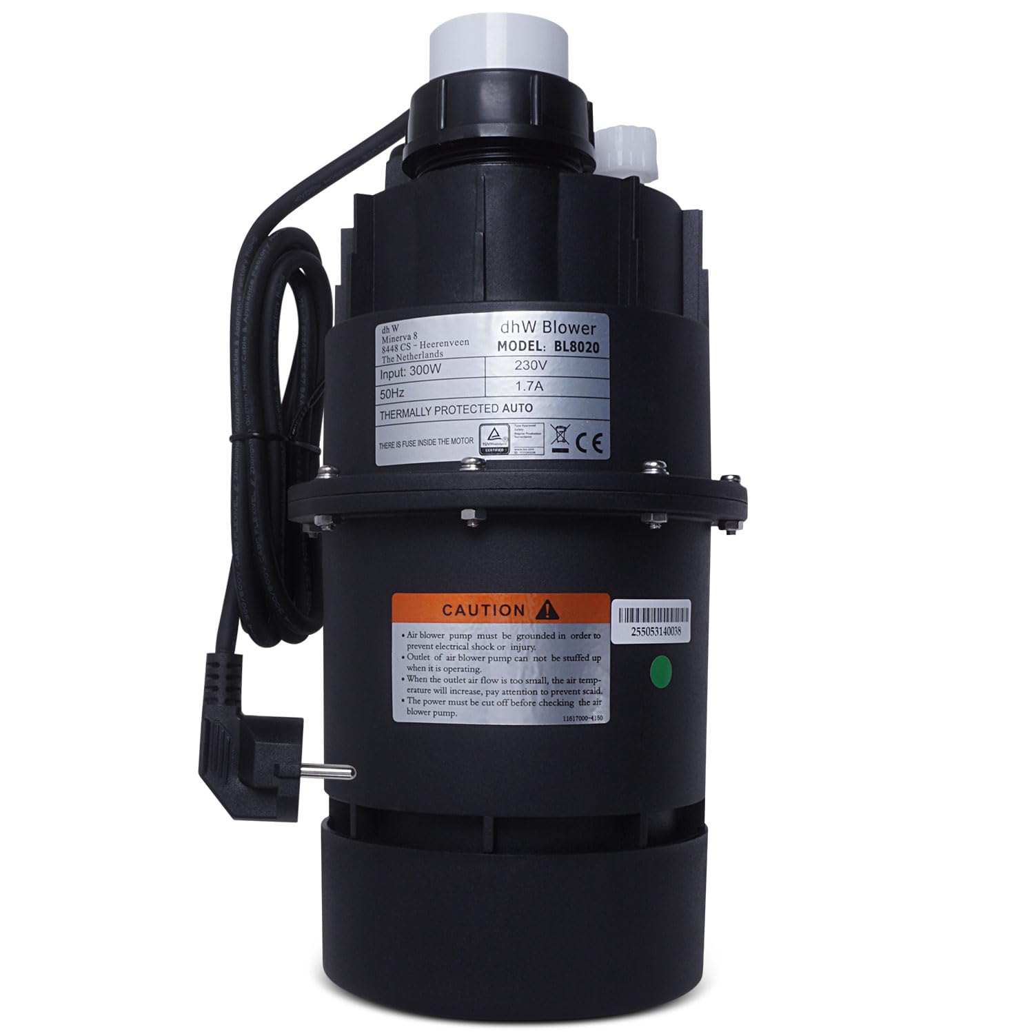 AQUADE Whirlpoolluftgebläse Leise Pneumatisch 300W - Whirlpoolgebläse Badewanne - Gebläse Whirlpool-Badewannen - Luftgebläse Außenwhirlpool/Garten/Outdoor Whirlpool Gebläse: 300 W 230V