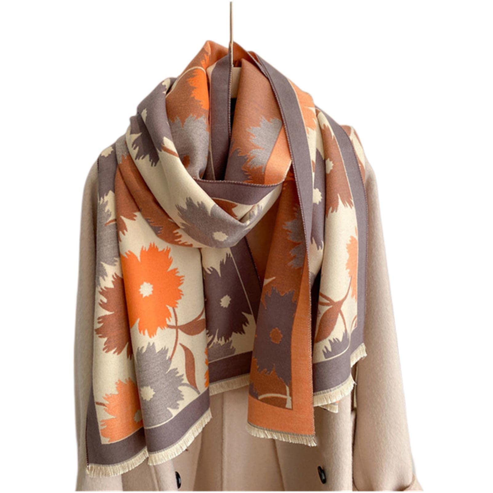 URYYRIT Sciarpa Scarpa Calda Colperno Inverna per Donne Fashio Fascina Florale Cashmere Scawl alla Scarpa Pashmina Femmina Femmina