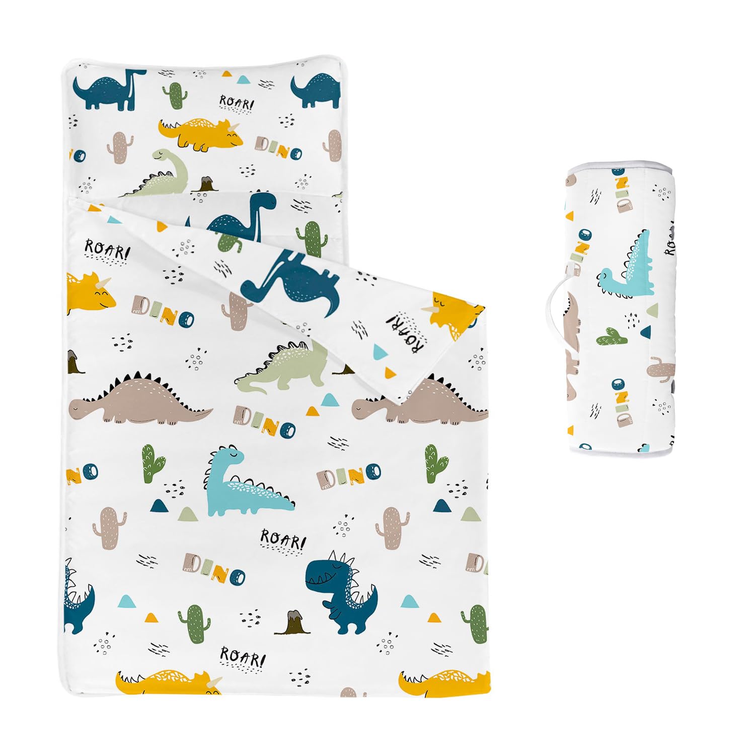 HOSIMA Nap Mat, Cute Dinosaur Sleeping Bag with Removable Pillow