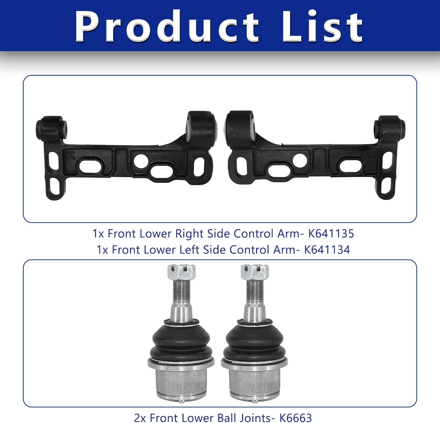 Control Arm, Replacement For Front Lower Control Arm Support Bracket Ball Joint Compatible With 2004-2007 Chevrolet Trailblazer, 2004-2007 Gmc Envoy, 2004-2007 Buick Rainier - 4 Pcs