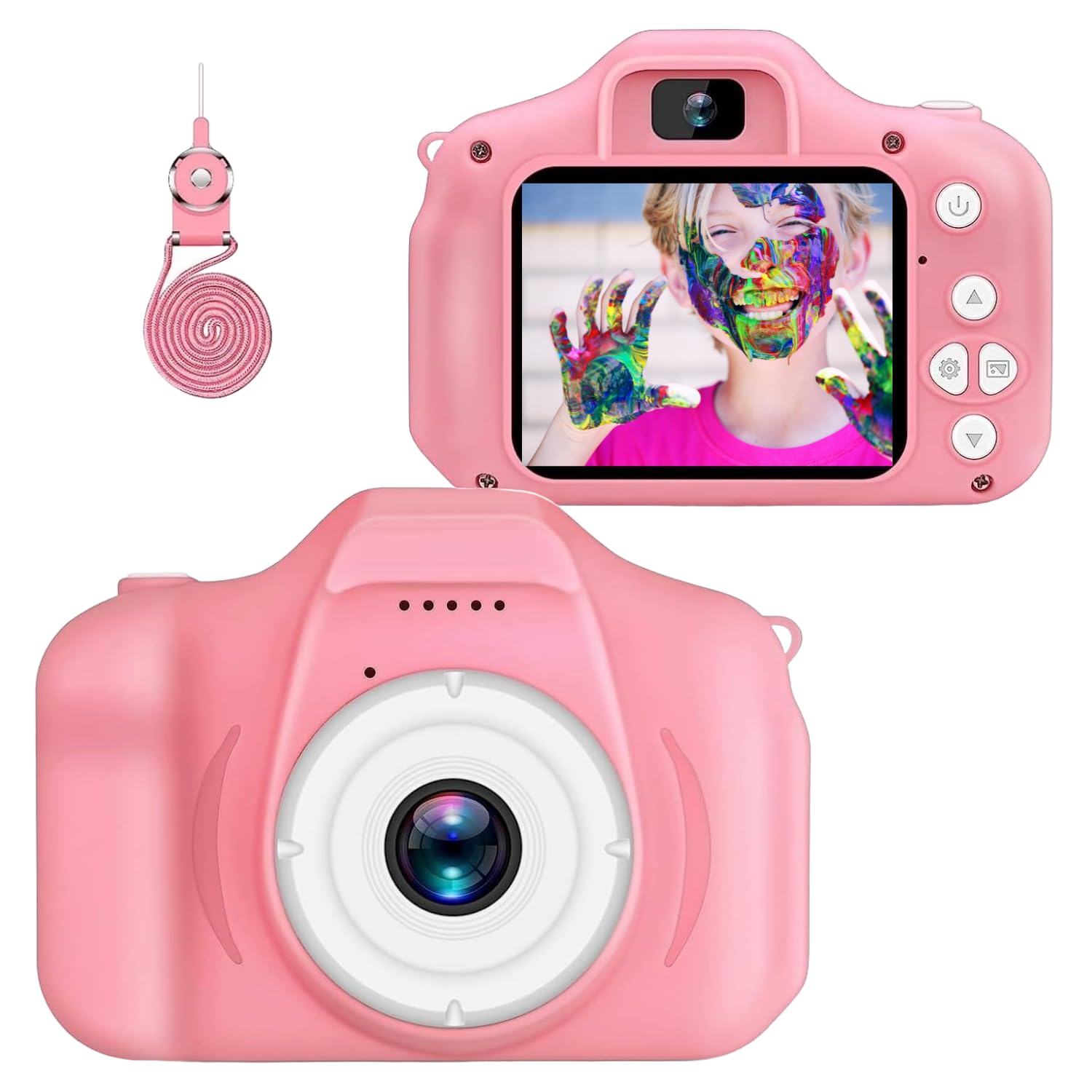 TOY PASSION Kids Digital Toy Camera for Boys and Girls 3-14yrs with 3MP,2inch LCD Screen,HD 1080p Video and Games. Birth Day, Festival, for Kids. (Pink)-image-32