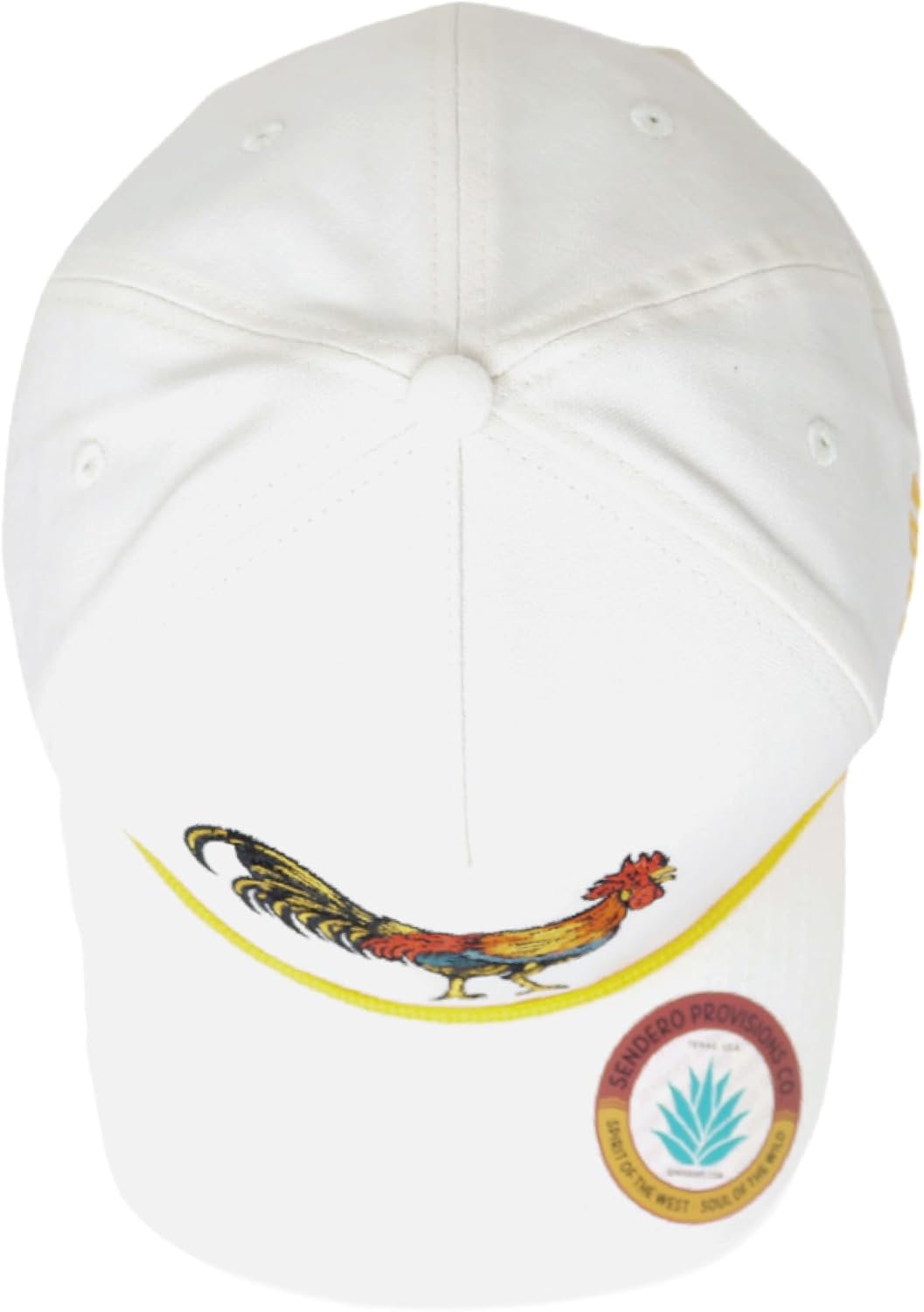 Sendero Provisions Co. Yardbird Adjustable Snapback Hat with Embroidered Design & Braided Rope (Off White) - One Size