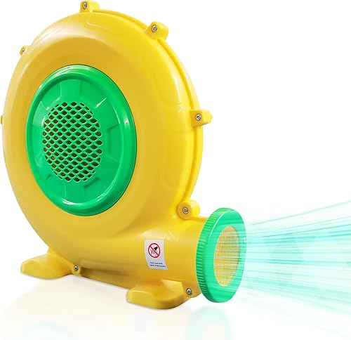 Soplador de aire de 480 W, 0.64 HP, potente soplador inflable de casa de rebote, bomba de ventilador eléctrica portátil perfecta para casa
