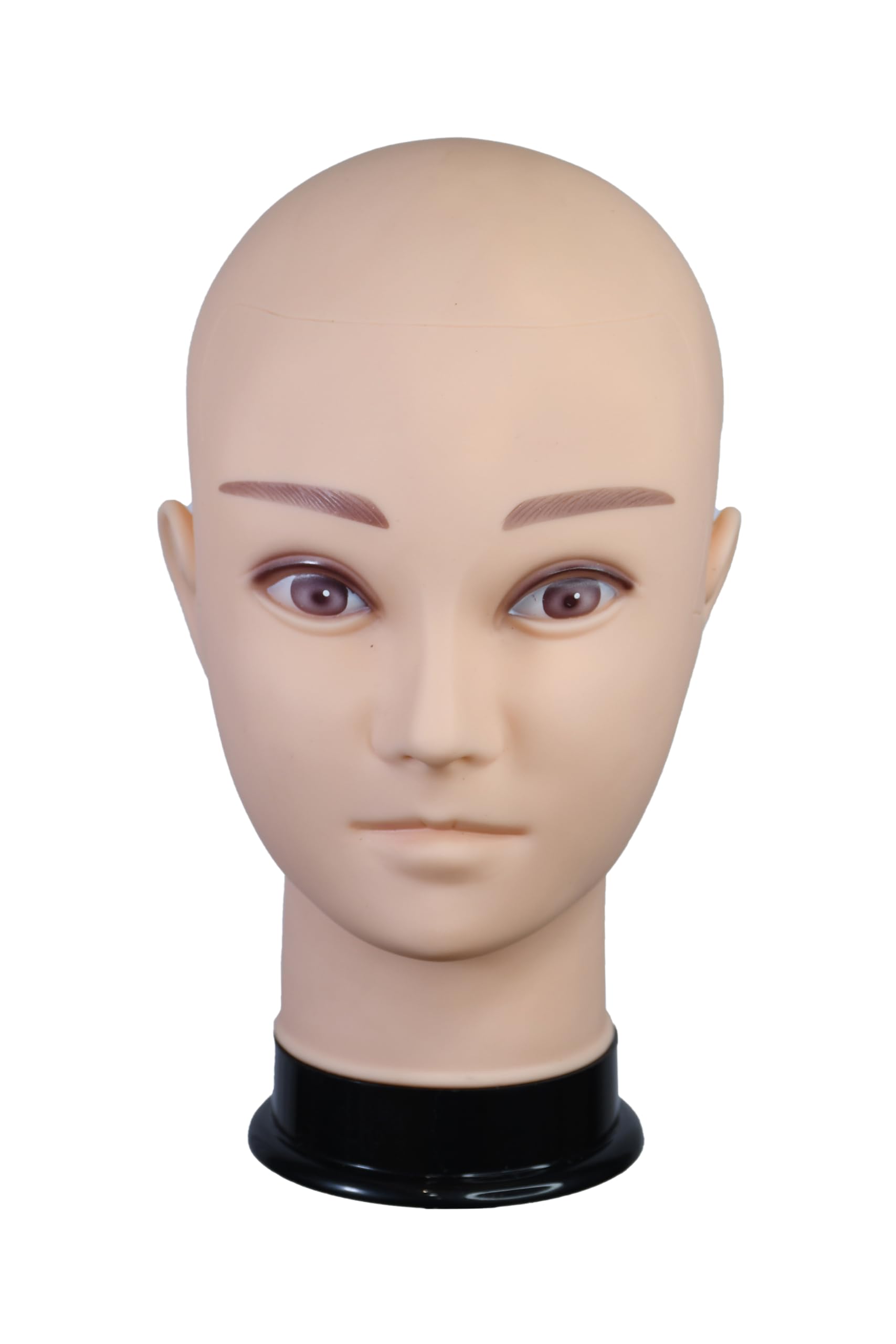 AHS Plastic Male Head Mannequin, a Versatile and Stylish Display Stand Designed to Showcase a Range of Accessories. This 12-inch Model, Available in a Natural Skin Color-image-18