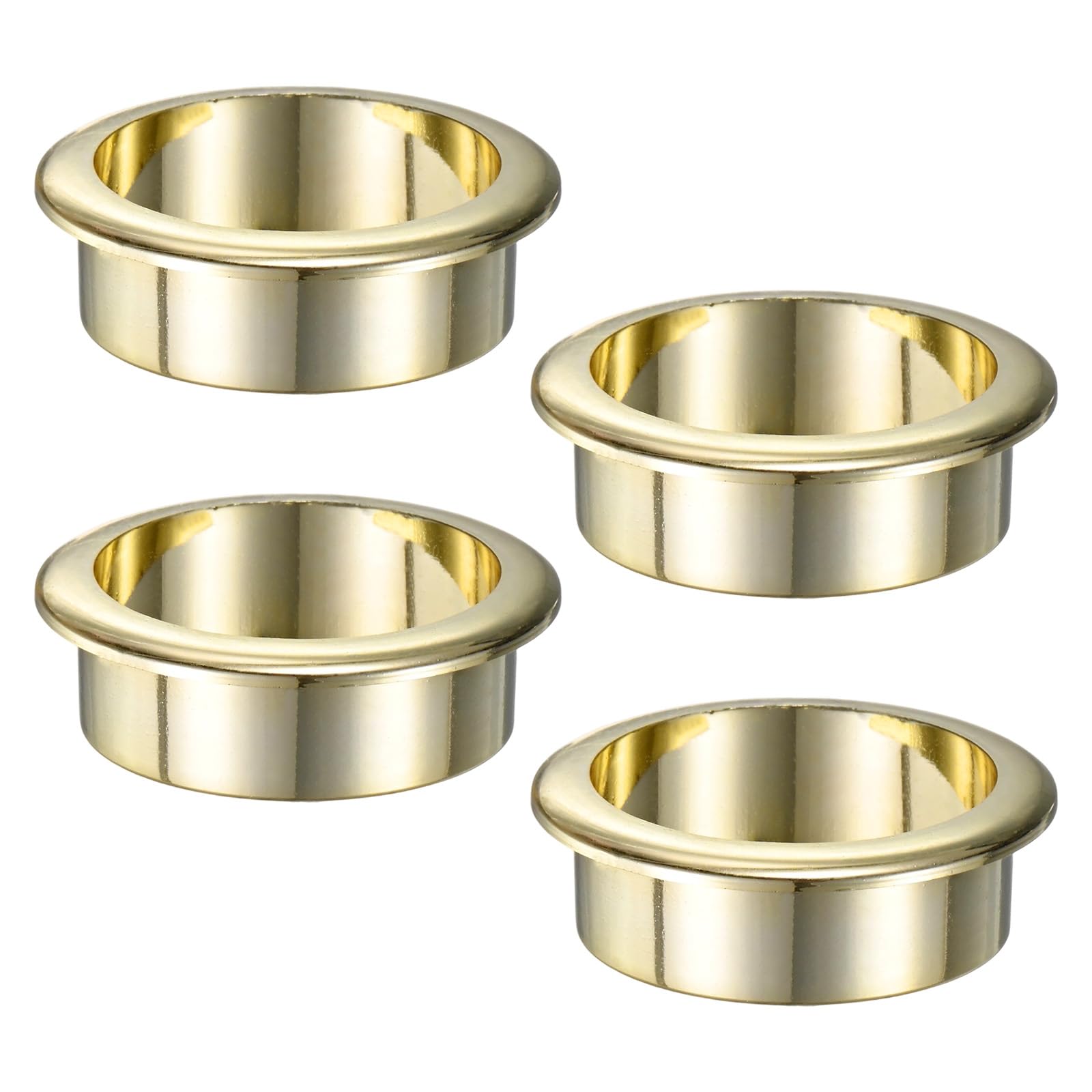 M METERXITY 4-Pack Patio Table Umbrella Hole Ring 2.1" Plastic, Gold