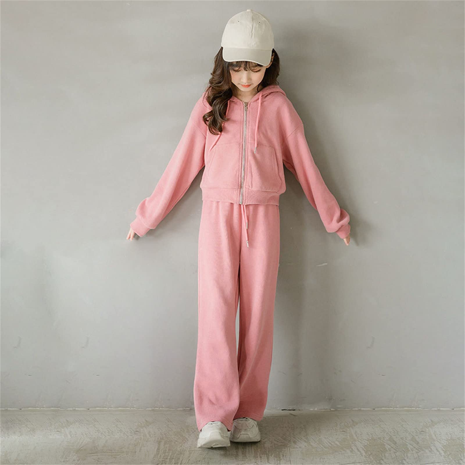 OBiQuzz , Bambino, ragazza, primavera e abbigliamento sportivo, tinta unita, stampato, misto cotone, set di due pezzi, felpa per bambini e ragazze
