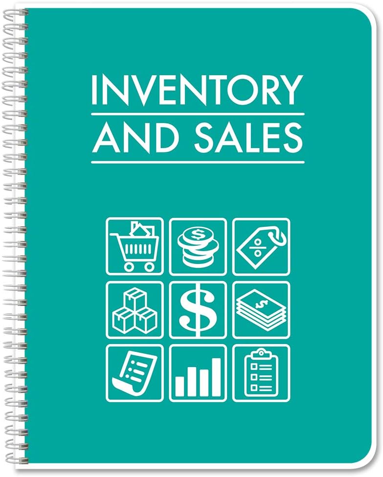 BookFactory Inventory and Sales Log Book Small Business Order Notebook Ledger Logbook Organizer - 120 Pages, 8.5''x11'' (BX) (Made in USA)