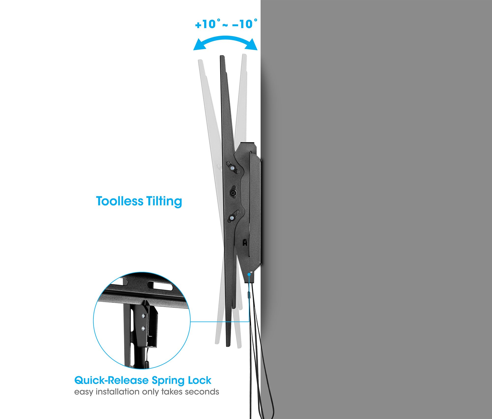 Manhattan Soporte de Pared inclinable para televisores de Pantalla Grande