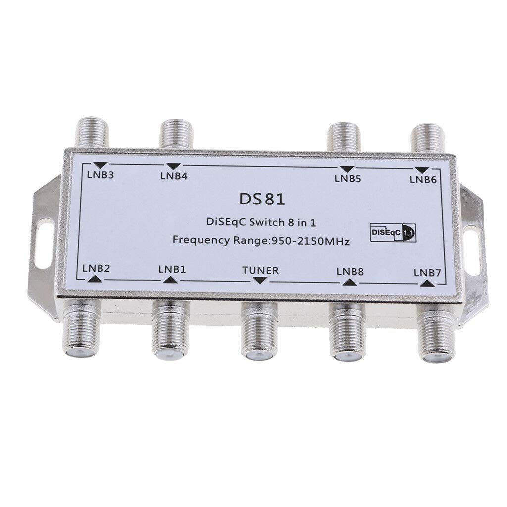 NMC Multi Switch LNB Satellite FTA 8 Outputs Combiner LNBF Dish DS81(Silver)-image-11