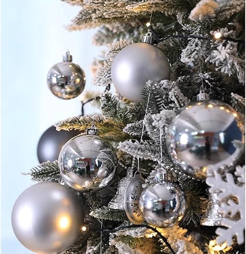 Miniatura 50 de AMS 2.36''/60mm 34ct Christmas Ball Large Ornaments Party Decorations Shatterproof Festival Pendant Hangings for Xmas Tree Decor (60mm, Purple)