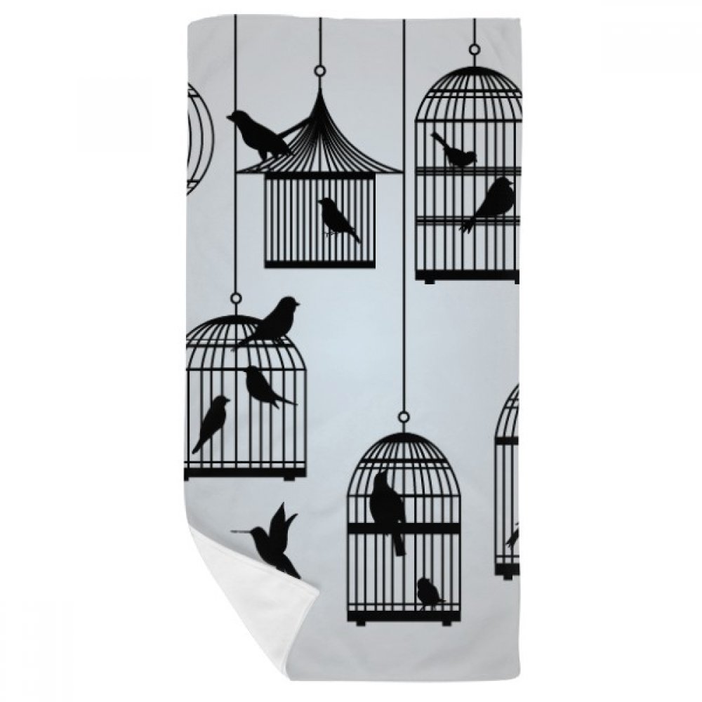 Serviette de bain oiseaux anti irritations 35x70cm gant de toilette doux